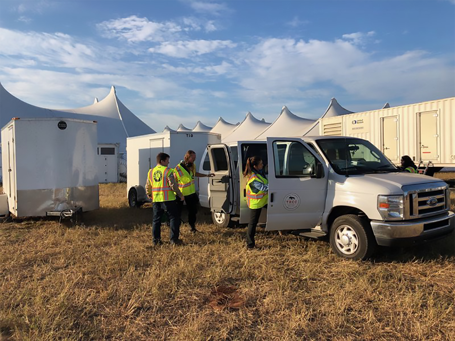 Disaster response crew preparing to help clean up after Hurricane Michael