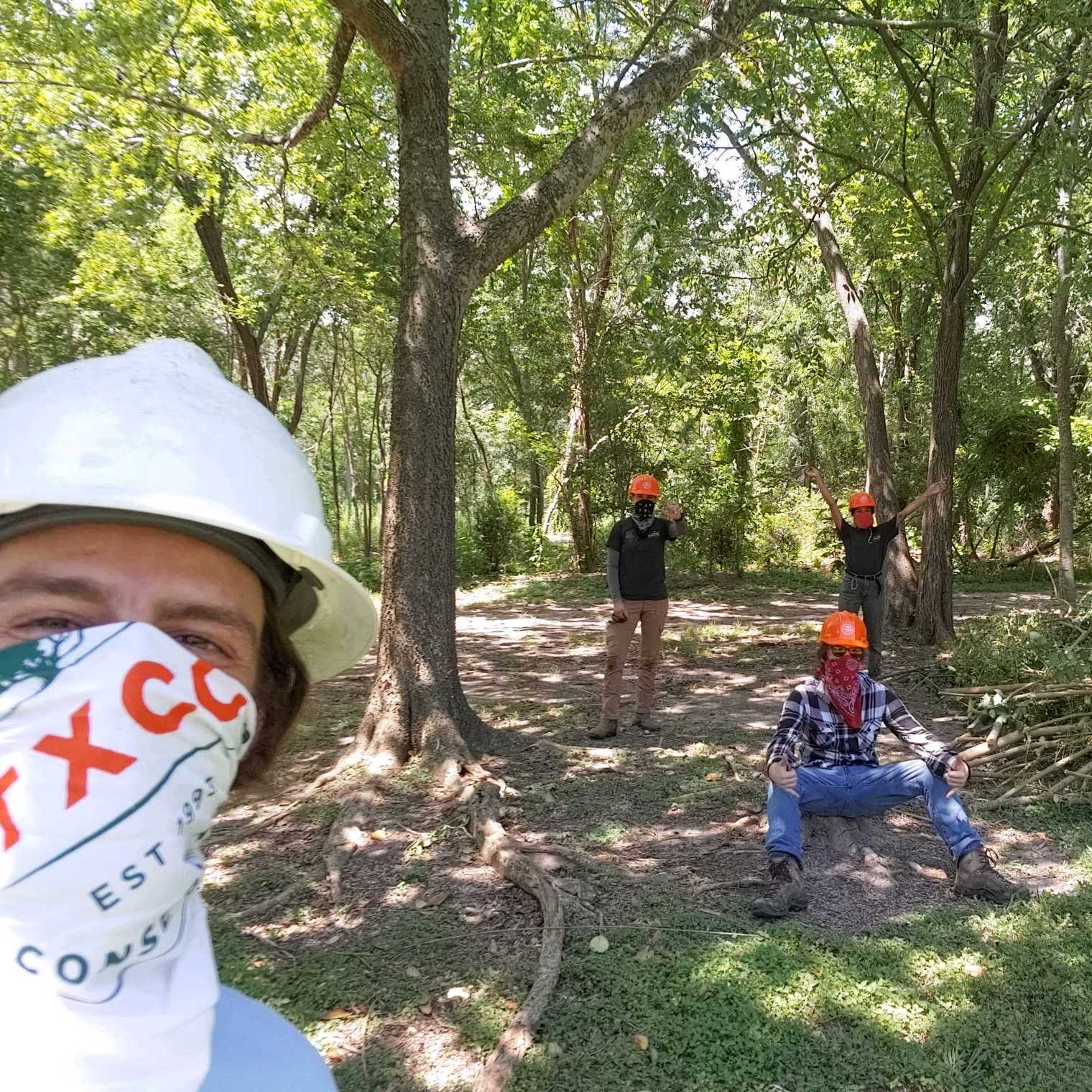 Immersion crew members at a project site.
