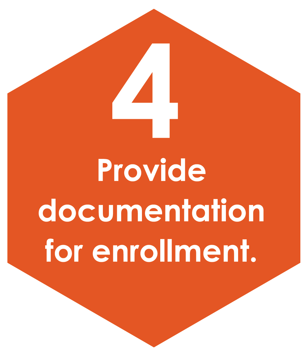 Step 4 in applying to YouthBuild Austin: Provide documentation for enrollment.