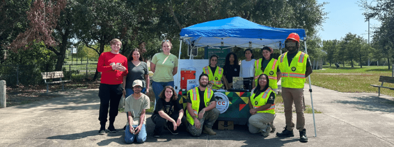 Green Wave Initiative crew at Blackhawk Park for a clean up event.