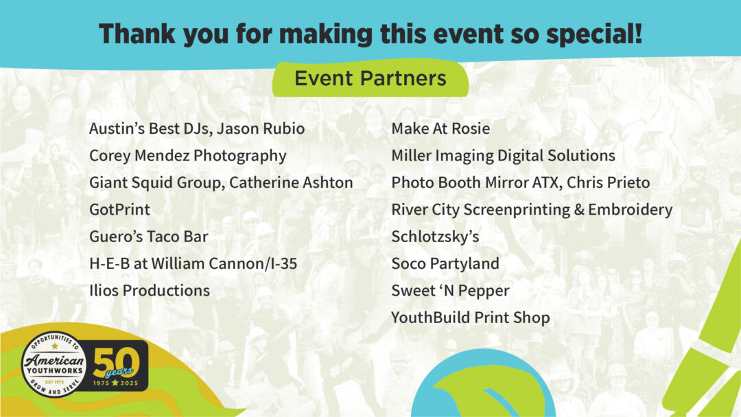 thank you to the event partners that made this event so special.